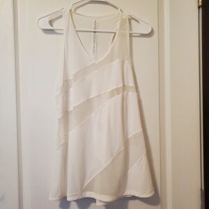 Lululemon Athletica Sheer Sport Top- White (Size 8)